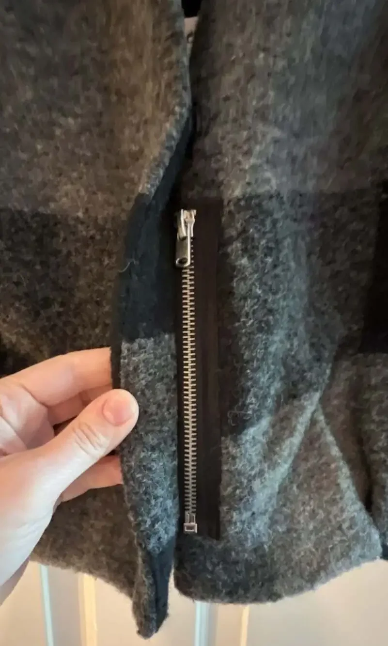 Zara knitwear plaid